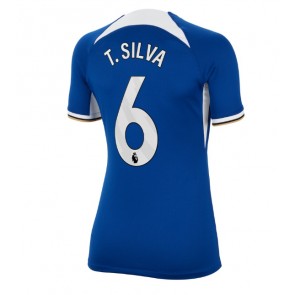 Chelsea Thiago Silva #6 Hjemmebanetrøje Dame 2023-24 Kort ærmer